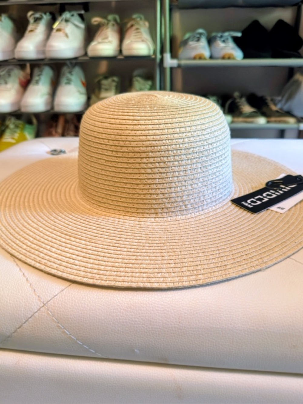 H&M Beige Wide-Brim Straw Sun Hat